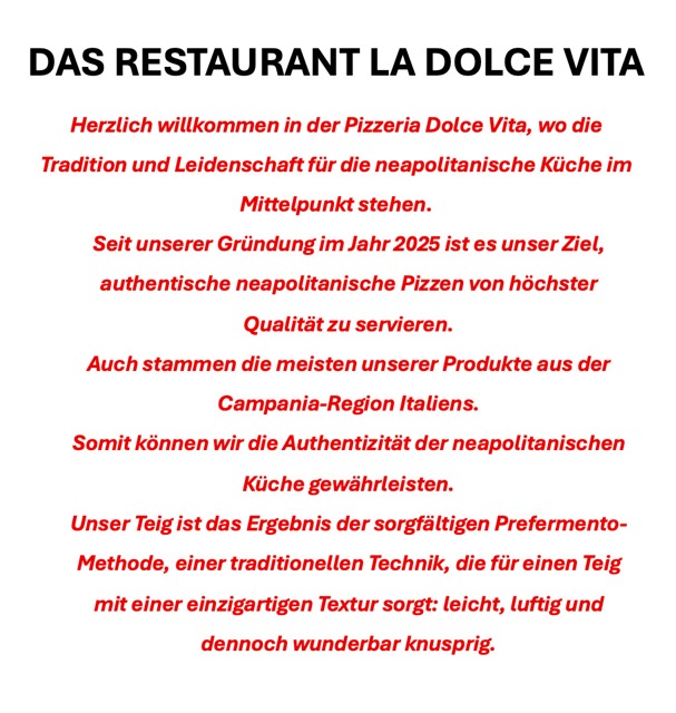 Ristorante La Dolce Vita Innenraum