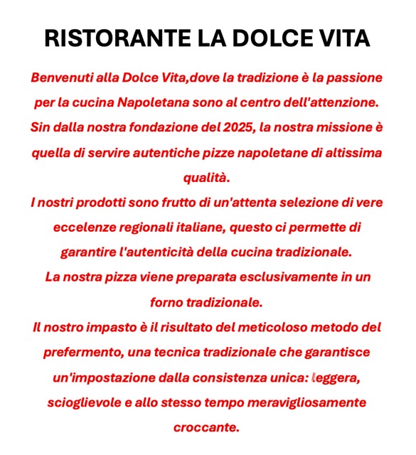 Interno del Ristorante La Dolce Vita